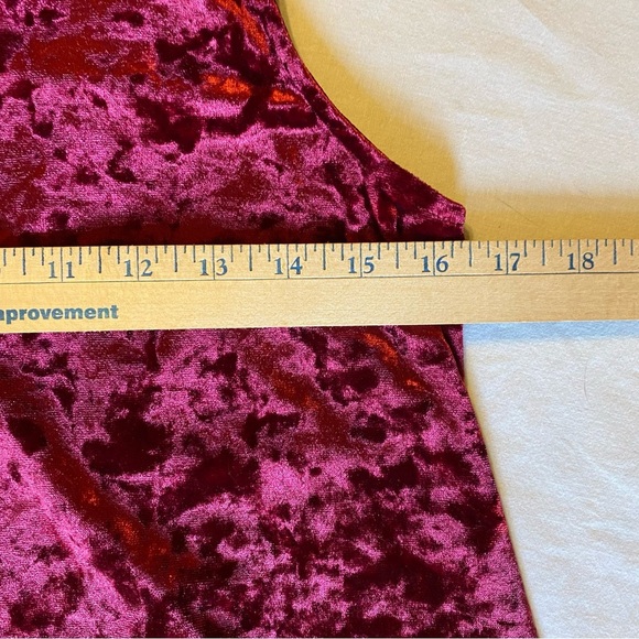 Modcloth Crushed Red Velvet Mini Dress - Size Medium - Picture 10 of 12